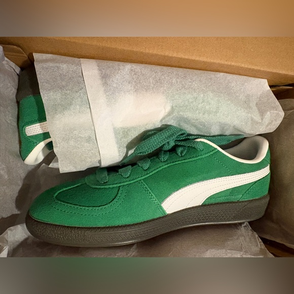 NIB Puma Palermo Green Suede Sneakers Kids 6/ Womens 7.5 - Picture 8 of 9